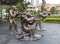 Singapore, Sculpture ` dogs-photographers paparazzi`.