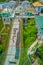 SINGAPORE, SINGAPORE - JANUARY 30, 2018: Above view of Singapore Sentosa Skyride Luge, Singapore