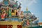 SINGAPORE, SINGAPORE - JANUARY 30. 2018: Closeup of Sri Mariamman Hindu Temple in Singapore