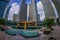 SINGAPORE, SINGAPORE - JANUARY 30. 2018: Outdoor view of fountain wealth with a public residential condominium building