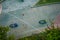 SINGAPORE, SINGAPORE - JANUARY 30, 2018: Top view of Singapore Sentosa Skyride Luge, Singapore