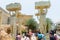 Singapore, Singapore - September 21, 2014:Ancient Egypt themed zone at the Universal Studios Singapore theme park