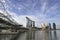 Singapore Skyline with Helix Bridge