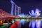 Singapore skyline night