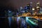 Singapore skyline at night