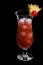 Singapore sling in a beautiful long drink glass