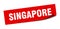 Singapore sticker. Singapore square peeler sign.