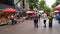 Singapore :Street vendor outside temple