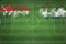 Singapore vs Netherlands Soccer Match, national colors, national flags, soccer field, football game, Copy space