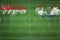 Singapore vs Paraguay Soccer Match, national colors, national flags, soccer field, football game, Copy space