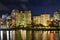 Singapore Waterfront Luxury Apartments Night Shot