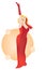 Singer Marlyn Monroe illustration