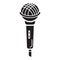 Singer microphone icon, simple style