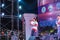 Singer Performance in wat arun temple fair at night