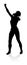 Singer Pop Country or Rock Star Silhouette Woman