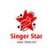 Singer star logo template