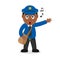 Singing Black Mailman Cartoon Character