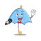 Singing blue umbrella character cartoon
