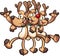 Singing cartoon Christmas reindeers
