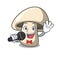 Singing champignon mushroom mascot cartoon