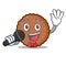 Singing chocolate biscuit mascot cartoon