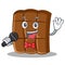 Singing chocolate character cartoon style