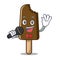 Singing chocolate ice cream mascot cartoon