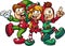 Singing Christmas elves