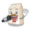 Singing cococnut milk in the mascot shape