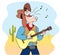 Singing cowboy and music