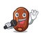 Singing dates fruit mascot cartoon