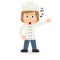 Singing Female Chef Cartoon Character