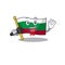 Singing flag bulgaria in the cartoon shape