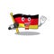 Singing flag germany cartoon formed with character