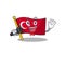 Singing flag turkey in the mascot shape