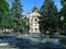 Singing fountain in the park near the Kosice State Theater in a spring day