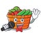Singing fruit basket character cartoon