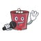 Singing hot chocolate mascot cartoon