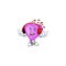 Singing and Listening music purple love balloon cartoon character