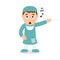 Singing Male Surgeon Cartoon Character