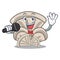 Singing oyster mushroom mascot cartoon