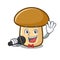 Singing porcini mushroom mascot cartoon