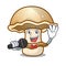 Singing portobello mushroom mascot cartoon