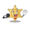 Singing star police badge the character shape