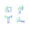 Single adaptive contests gradient linear vector icons set