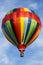 Single air balloon against a blue sky