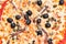 SIngle anchovies italian pizza texture
