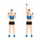 Single arm dumbbell overhead shoulder press