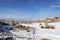 Single ballon rising in cappadocia winter