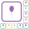 Single balloon with gloss simple icons